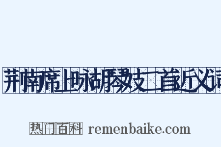 荆南席上咏胡琴妓二首近义词是什么意思的图片